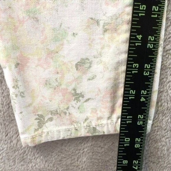 Gap Womens Jeans Size 6/28 Premium Super Skinny Floral Casual Chic Cream Denim - Picture 6 of 15